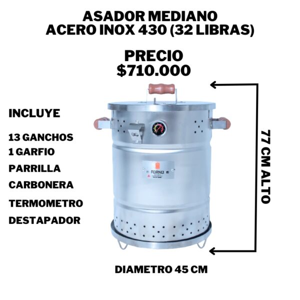 Asador Mediano 430 32LB