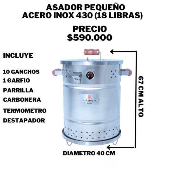 Asador Pequeño 430 18LB